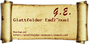 Glattfelder Emánuel névjegykártya